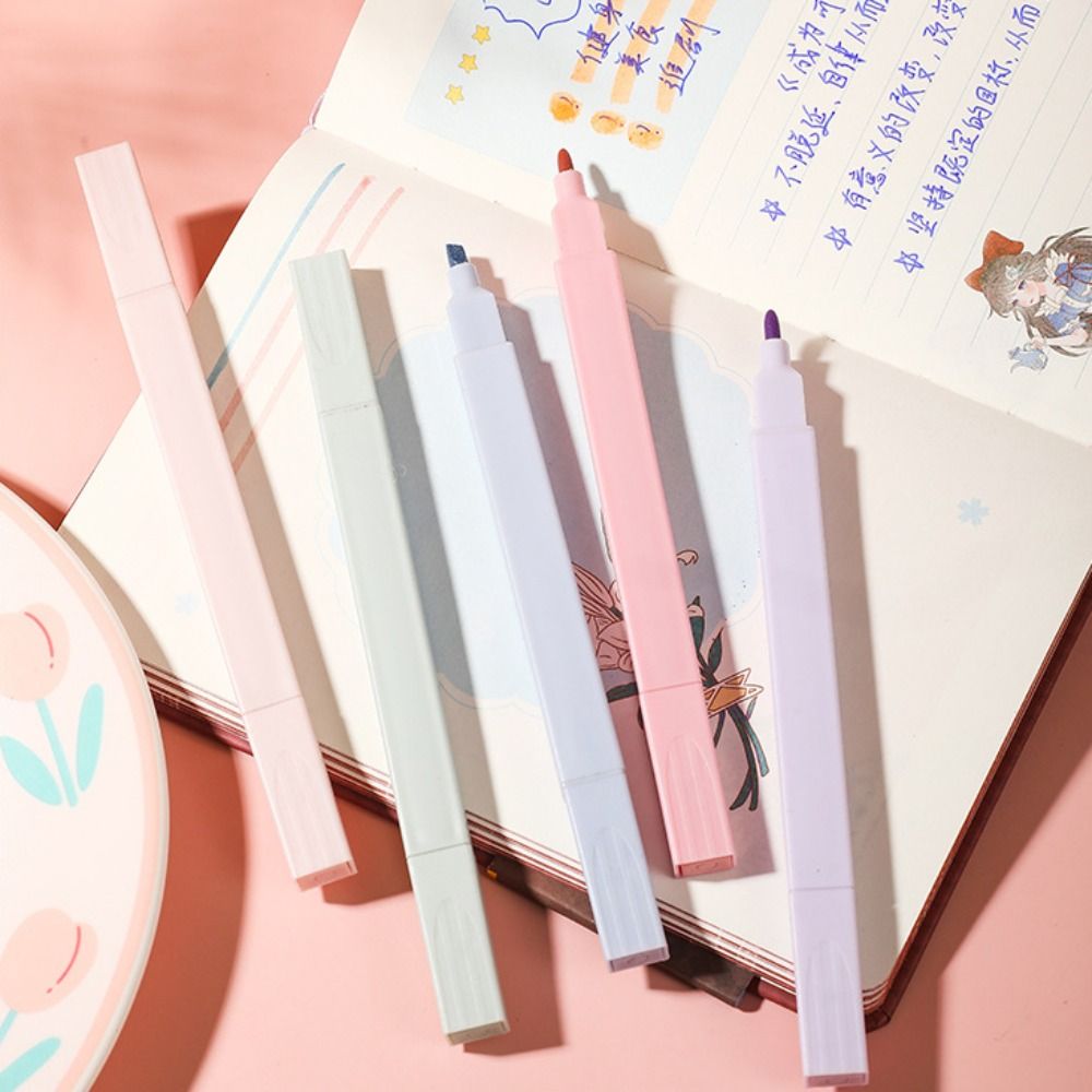 Dwugłowe zakreślacze Artykuły  – Pastel Highlighter Set Double Ended recenzja i cena