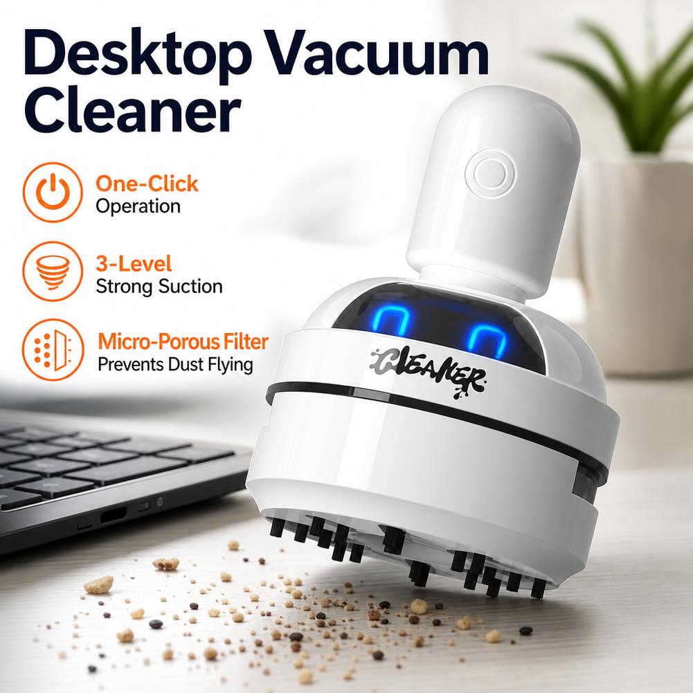 Odkurzacz biurkowy USB, ładowa – Mini Desktop Vacuum Cleaner For Eraser Dust recenzja i cena