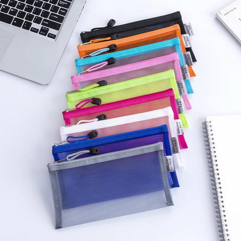 Nowy, wytrzymały, przezroczyst – Clear Mesh Pencil Pouch For Exam recenzja i cena