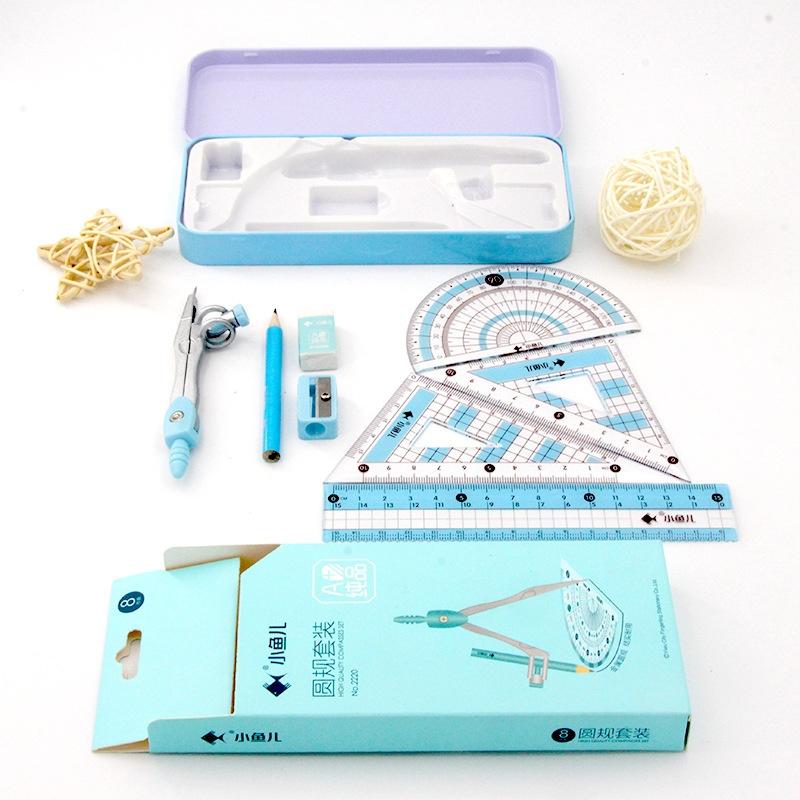 8-częściowy zestaw do rysowani – Math Geometry Set With Compass recenzja i cena