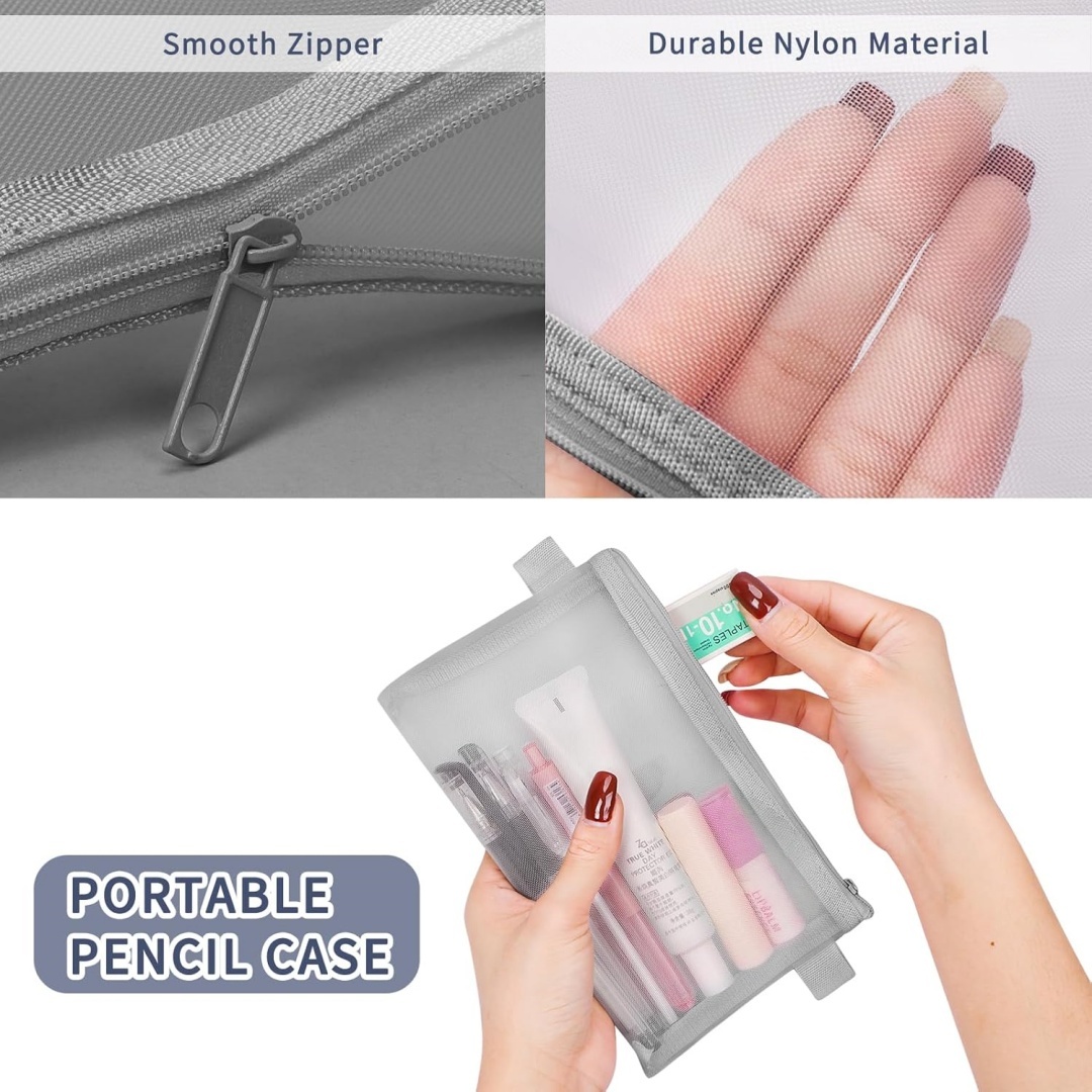 Przenośna Saszetka na Artykuły – Clear Mesh Pencil Pouch For Exam recenzja i cena