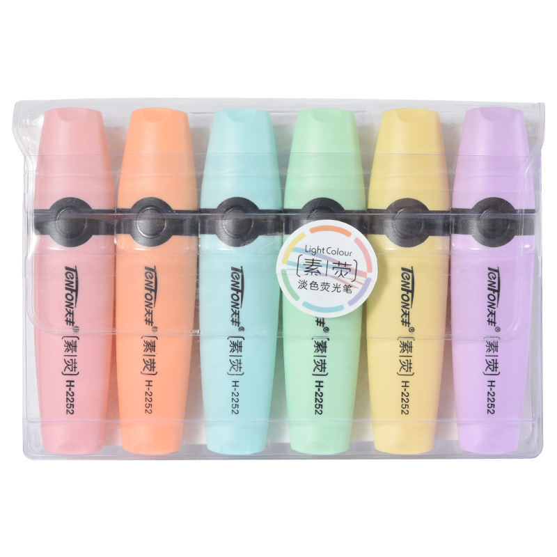 6 sztuk/zestaw zakreślacz past – Pastel Highlighter Set Double Ended recenzja i cena